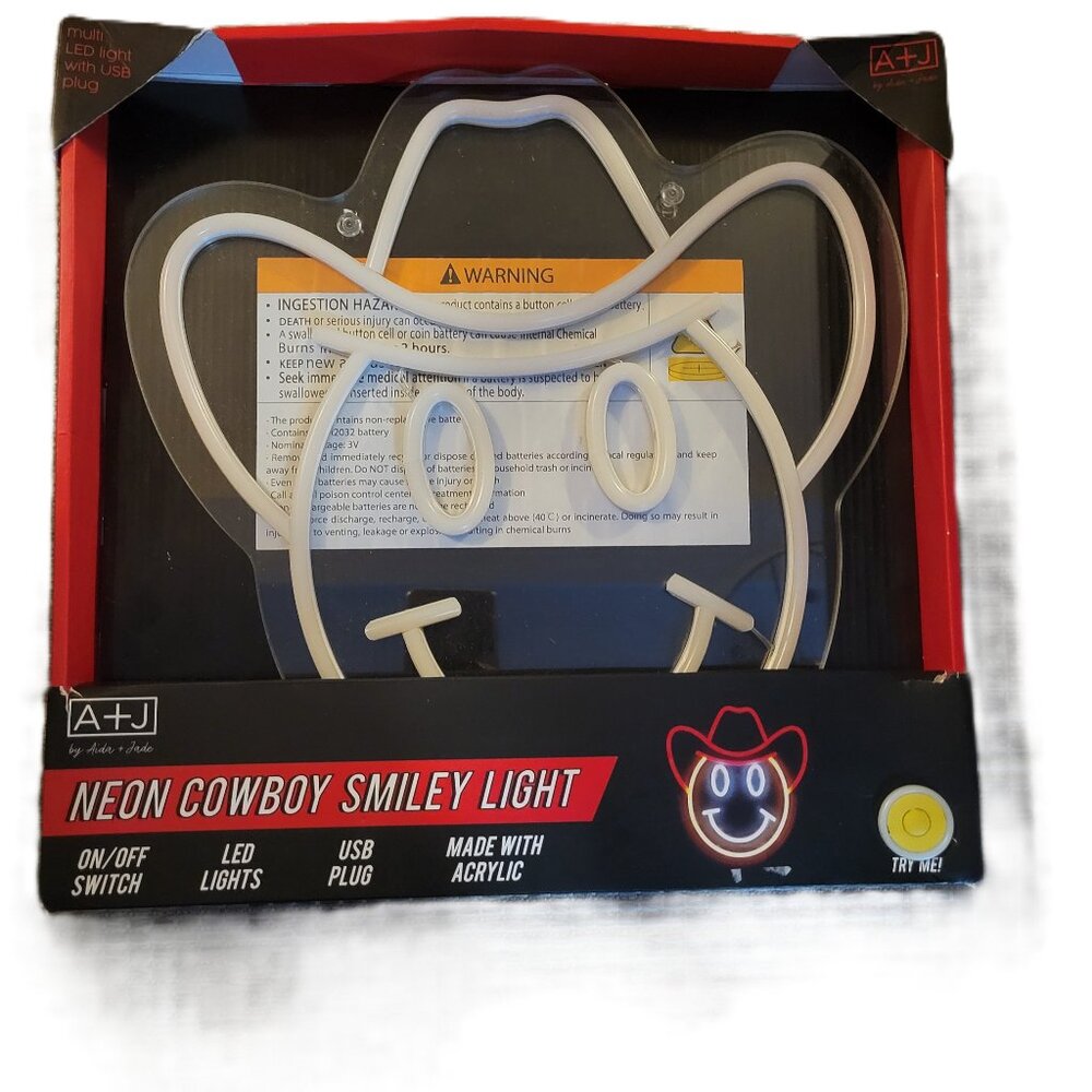 NIB! A&J Acrylic Neon Cowboy Light